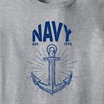 T / VINTAGE NAVY ANCHOR