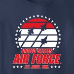 T / USAF FLY FIGHT WIN JETS SILHOUETTES@