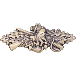 PIN / SEABEES COMBAT WARFARE OFFICER GOLD 3D @