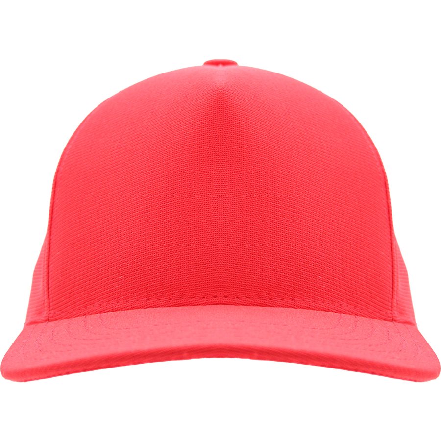 Red 5-Panel Poly Twill Cap