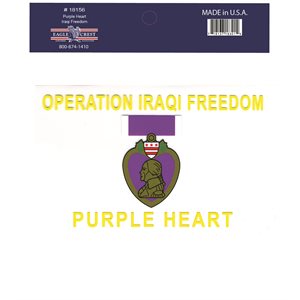 DEC-PURPLE HEART OPERATION IRAQI FREEDOM 3.75X7.5(DX18)