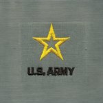 EMB- MINI U.S. ARMY W / STAR (BLK) (FRONT LEFT PANEL) @