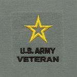 EMB- MINI U.S. ARMY VETERAN W / STAR (BLK) (FRONT LEFT PANEL) @