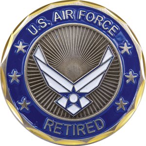 COIN-AIR FORCE RETIRED ENGRAVABLE[LX]