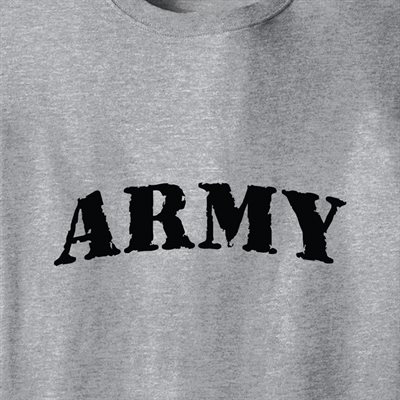 T / ARMY (BLK RUBBER STAMP) @