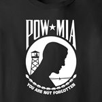 T / POW MIA OFFICIAL LOGO (WHITE)