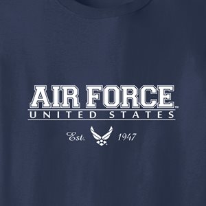 T / US AIR FORCE W / LOGO & DATE (WHT) 
