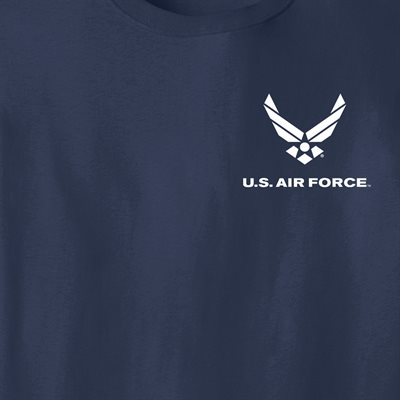 T / US AIR FORCE W / LOGO (L / C (WHITE) @