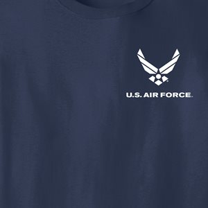 T / US AIR FORCE W / LOGO (L / C (WHITE) @