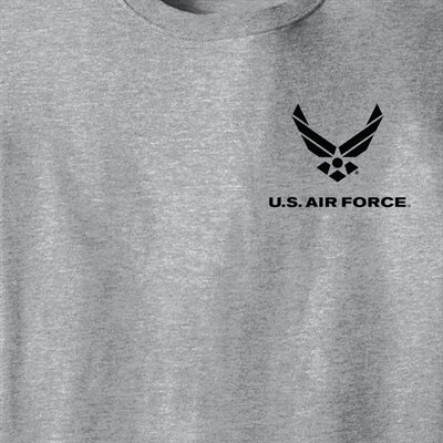 T / US AIR FORCE W / LOGO L / C (BLACK) @