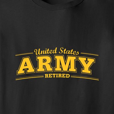 T / ARMY RETIRED (GOLD) 