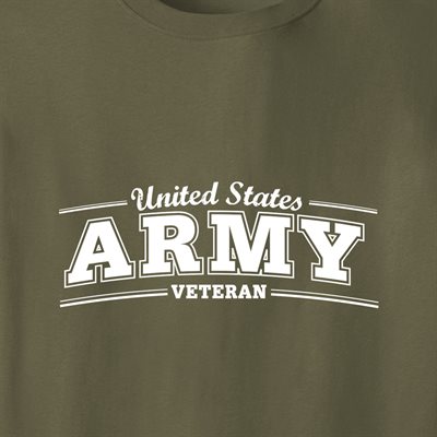 T / ARMY VETERAN ARCH WHITE@