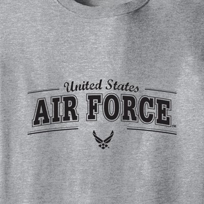 T / US AIR FORCE W / LOGO ON BOTTOM (BLACK)