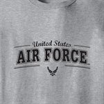 T / US AIR FORCE W / LOGO ON BOTTOM (BLACK)