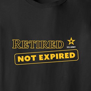 T / RETIRED NOT EXPIRED ARMY (BLK) 