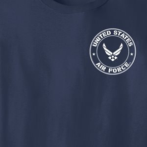 T / AIR FORCE (FULL FRONT CIRCLE) (WHT)