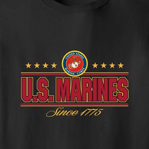 T / US MARINES COLLEGIATE LOGO (STRAIGHT)