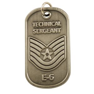 DOG TAG-AIR FORCE E-6 TECHNICAL SERGEANT(DX14)