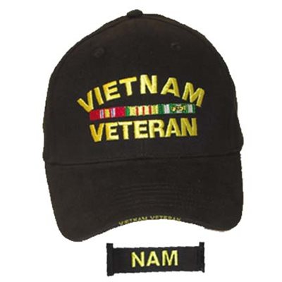 CAP-VIETNAM VET W / RIB 2 / LOC: FNT, BOC (BLK)