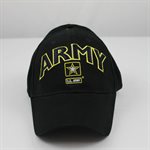 CAP-ARMY W / LOGO 3-D TEXT BLK LX