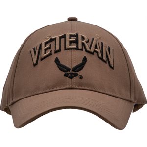CAP-VETERAN W / AF WINGS LOGO (COYOTE BRN]