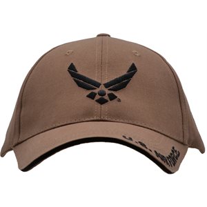 CAP-AIR FORCE WINGS LOGO (COYOTE BRN] !@