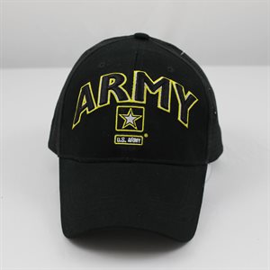 CAP-ARMY W / STAR (BLK MESH)