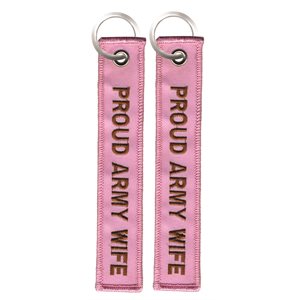 KEYCHAIN-PROUD ARMY WIFE (PINK)