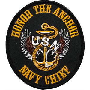 PAT-NAVY CHIEF (4") (FLDK)