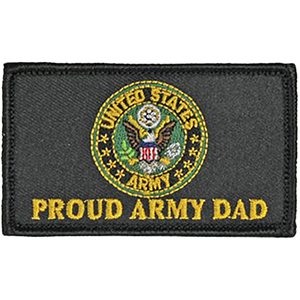 PAT-PROUD ARMY DAD BLK / 2PIECE (H&L) ATTCH2X3"[DX16]