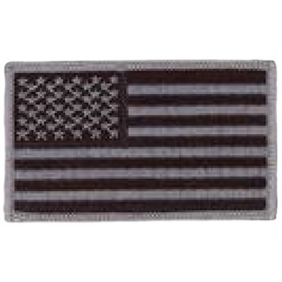 PAT- AMERICAN FLAG(BLK / GREY) (H&L) 1.5 x 2.5 SMALLER