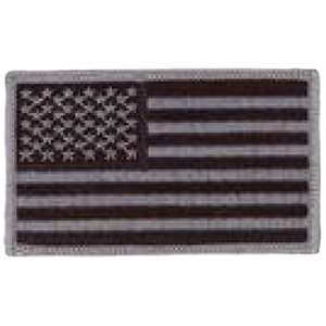 PAT- AMERICAN FLAG(BLK / GREY) (H&L) 1.5 x 2.5 SMALLER